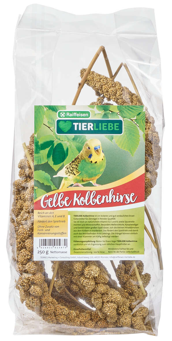 TIERLIEBE Kolbenhirse gelb
